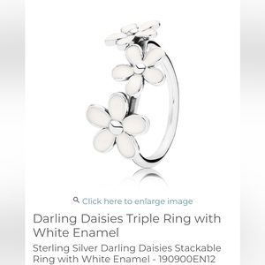 Pandora daisy chain ring size 8 RARE COLLECTABLE